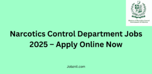 Narcotics Control Department Jobs 2025